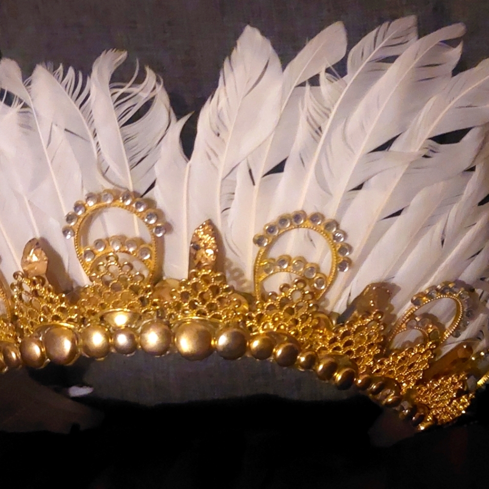 Vintage Movie Prop Feather Crown